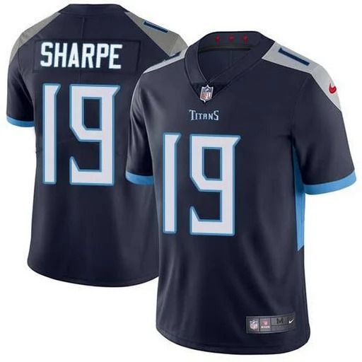 Men Tennessee Titans #19 Tajae Sharpe Nike Navy Vapor Limited NFL Jersey